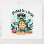 私が亀のハローウィンパーティのふりをする私がAのふりをする スパークリングワインラベル (シングルラベル)