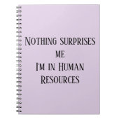 私が人事に携わっていることは何も驚かない ノートブック (正面)