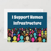 私が人間のインフラを支える ポストカード (正面/裏面)
