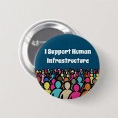 私が人間のインフラを支える 缶バッジ (正面&裏面)