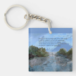 私が今いる感動的人 キーホルダー