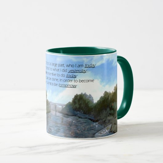 私が今いる感動的人 マグカップ (正面右)