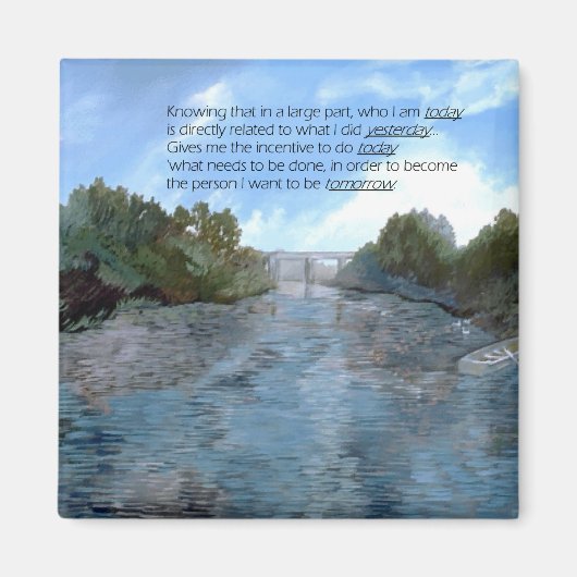 私が今いる感動的人 マグネット (正面)