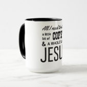 私が今日必要とするすべてはほんの僅かコーヒーです マグカップ (正面左)