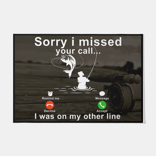 私が他の恋しく思電話に出てごめんなさい ドアマット (正面)