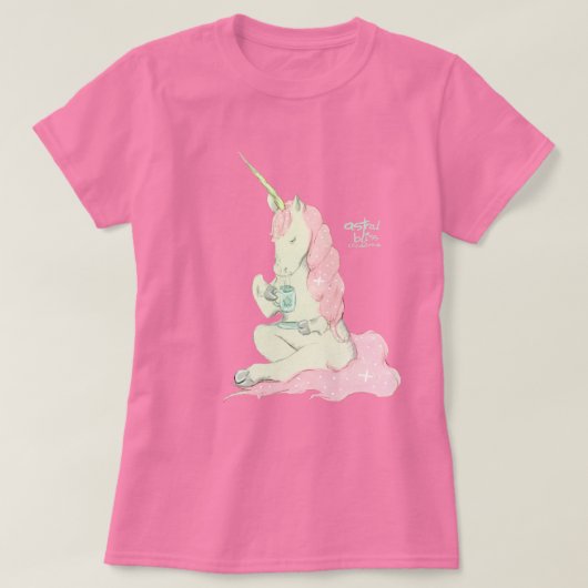 私が付いているコーヒー及び茶をTシャツの大人食べて下さい Tシャツ (デザイン正面)