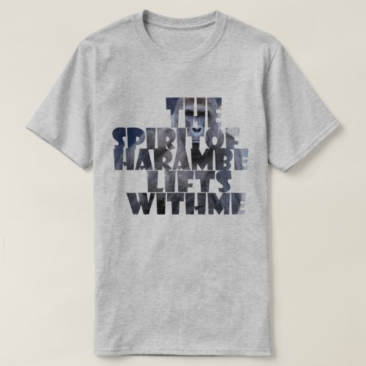 私が付いているHarambeの上昇 Tシャツ (デザイン正面)