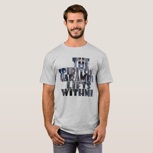 私が付いているHarambeの上昇 Tシャツ (正面フル)