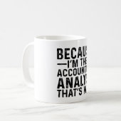 私が会計アナリストだから コーヒーマグカップ (正面左)