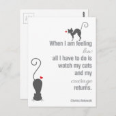 私が低い時感じに – Bukowski - 感動的 ポストカード (正面/裏面)