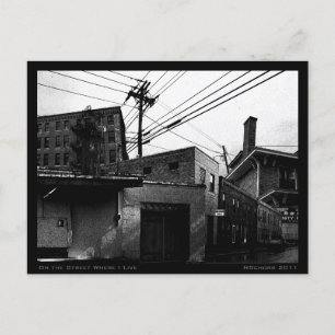 私が住んでいる通りでUrban Digital Collage ポストカード