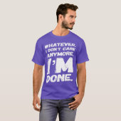 私が何も気にしたことがないおもしろい Tシャツ (正面フル)