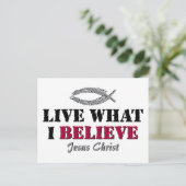 私が何を生きる信じの – イエス・キリスト ポストカード (スタンド正面)