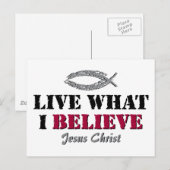 私が何を生きる信じの – イエス・キリスト ポストカード (正面/裏面)