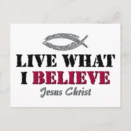 私が何を生きる信じの – イエス・キリスト ポストカード (正面)