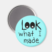 私が作った丸い冷蔵庫磁石を見る マグネット (正面/裏面)