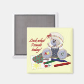 私が作った四角い磁石を見る マグネット (正面/裏面)