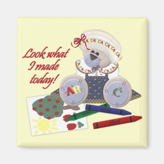 私が作った四角い磁石を見る マグネット (正面)