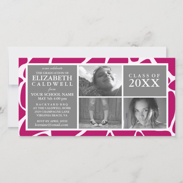 私が作った！卒業写真カードのお知らせ (正面)