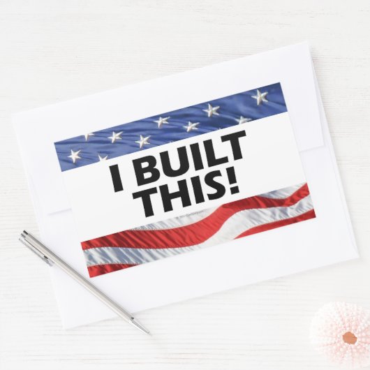 私が作った！ 長方形シール (封筒)