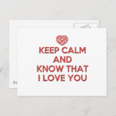 私が保お前を愛していることを穏やかに知る ポストカード (正面/裏面)