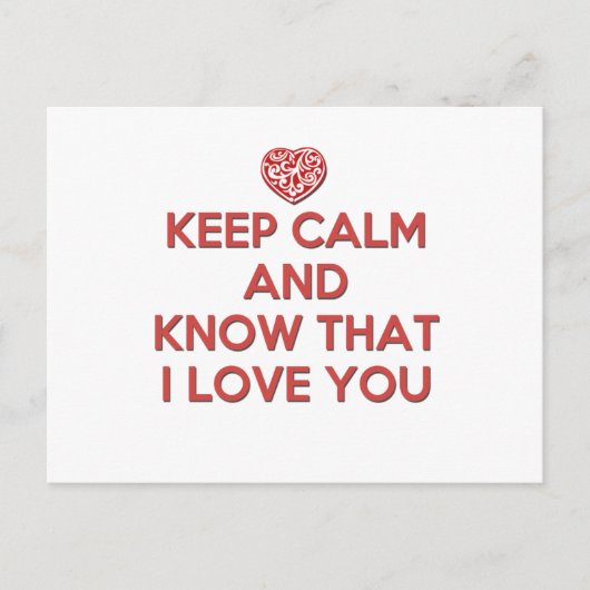 私が保お前を愛していることを穏やかに知る ポストカード (正面)