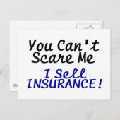 私が保険ブラックブルー文字を売って怖がらせない ポストカード (正面/裏面)