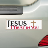 私が信じるイエス バンパーステッカー (車上)