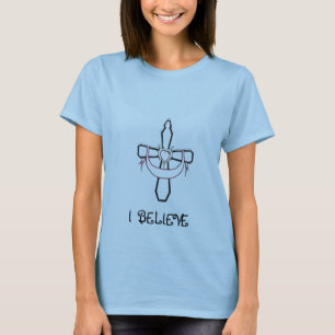 私が信じる十字のデッサン Tシャツ