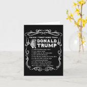 私が信頼するものドナルド・トランプアンチPotus V カード (黄色い花)