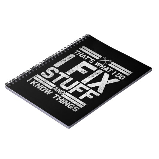 私が修正する物と私は知っている ノートブック (左側)