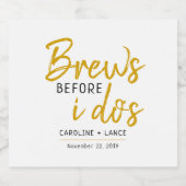 私が共同でウェディングシャワーする前にブリュース ビールラベル (シングルラベル)