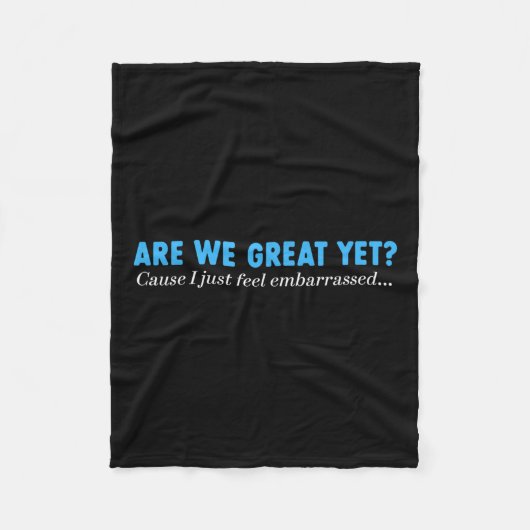 私が出素晴らし入したばかりか感じね フリースブランケット (正面)