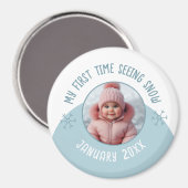 私が初めて雪のカスタム写真を見る マグネット (正面/裏面)