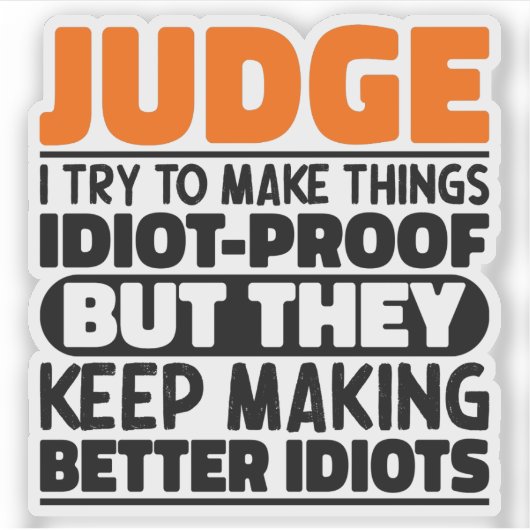 私が判断するのは物事を判断するおもしろい諺 シール (正面)