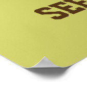 私が刺し髭の髭を見る男おもしろいだ ポスター (角)