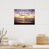 私が力を与え持つキリスト聖なる書物、 経典 ポスター (キッチン)