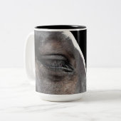 私が動物の目検討する時 ツートーンマグカップ (正面左)