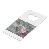 私が務めた – イラクの戦闘退役軍人 クレジットカード栓抜き (正面アングル)