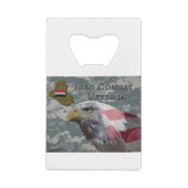 私が務めた – イラクの戦闘退役軍人 クレジットカード栓抜き (裏面)