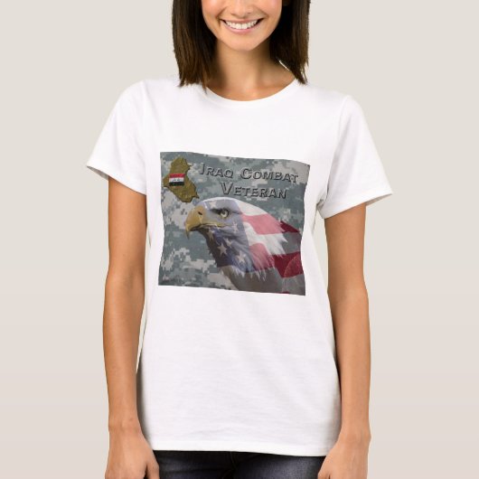 私が務めた – イラクの戦闘退役軍人 Tシャツ (正面)