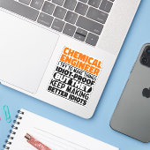 私が化学エンジニアに引用文させようとおもしろいする シール (ノートパソコンとiPhone)