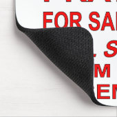 私が半自動に転換する安全のために祈ります マウスパッド (コーナー)