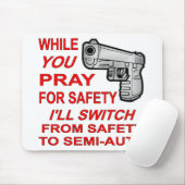 私が半自動に転換する安全のために祈ります マウスパッド (マウス)