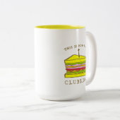 私が協力及びおもしろマグカップかわいいいかに行くか ツートーンマグカップ (正面右)