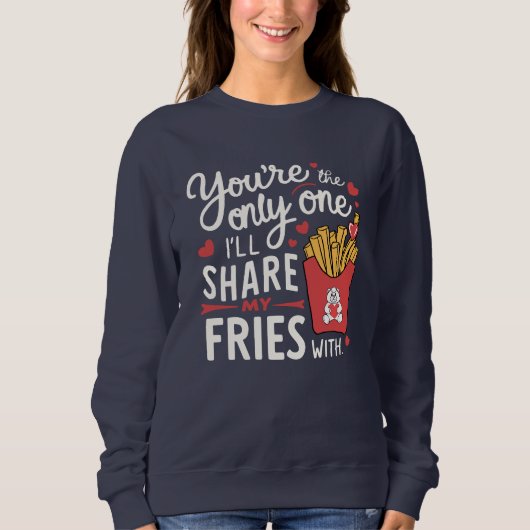 私が友達と共有する友達おもしろいは スウェットシャツ (正面)