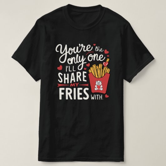 私が友達と共有する友達おもしろいは Tシャツ (デザイン正面)