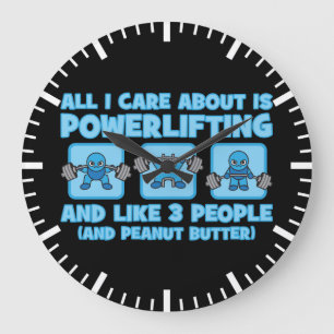 私が取り上げるこ気にと全てPowerlifting -かわいいトレーニング ラージ壁時計