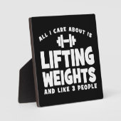 私が取り上げ気にることは全て重量の持ち上げだ。おもしろいトレーニング フォトプラーク (正面)