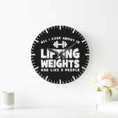 私が取り上げ気にることは全て重量の持ち上げだ。おもしろいトレーニング ラージ壁時計 (ホーム)